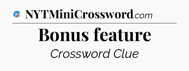 Bonus feature Crossword Clue
