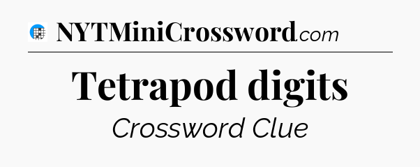 Tetrapod digits Crossword Clue