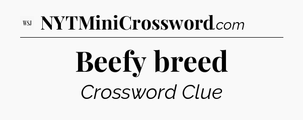 Beefy breed - WSJ Crossword