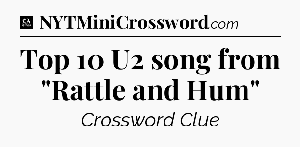 Top 10 U2 song from 