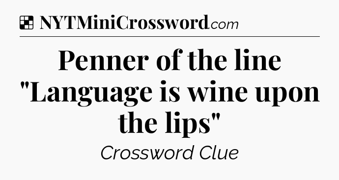 Solution: Penner of the line 