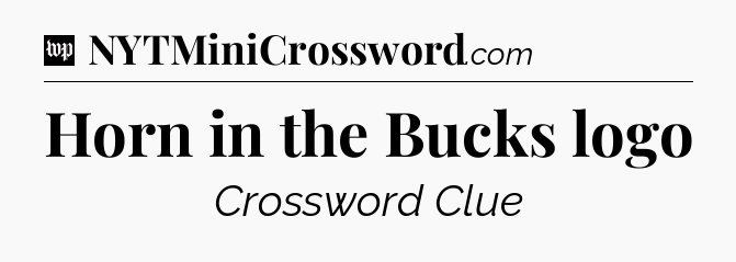 Horn in the Bucks logo Crossword Clue