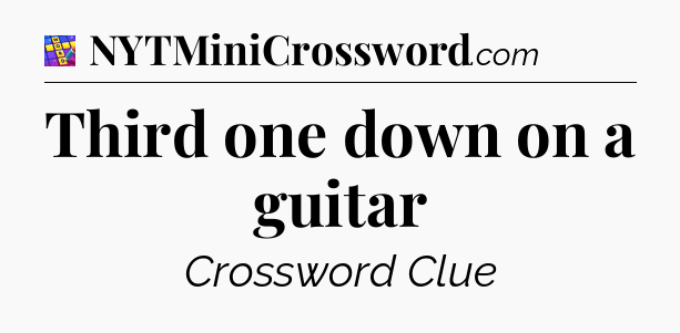 Third one down on a guitar Codycross