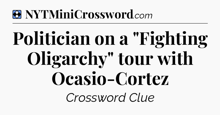 Solution: Politician on a 