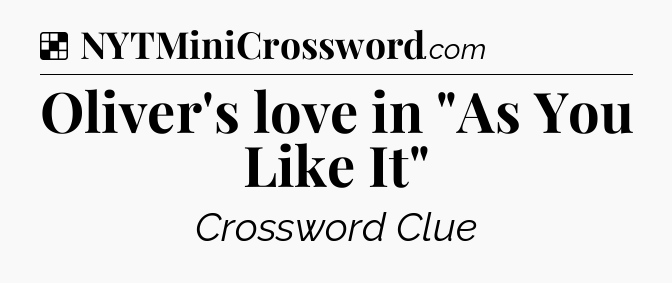 Solution: Oliver's love in 