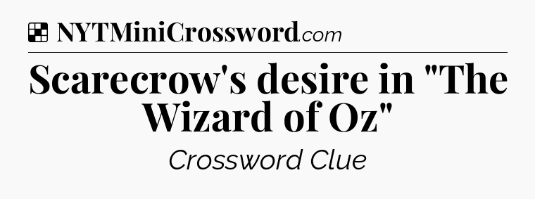 Solution: Scarecrow's desire in 