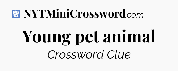 Young pet animal Puzzle Page Crossword Clue