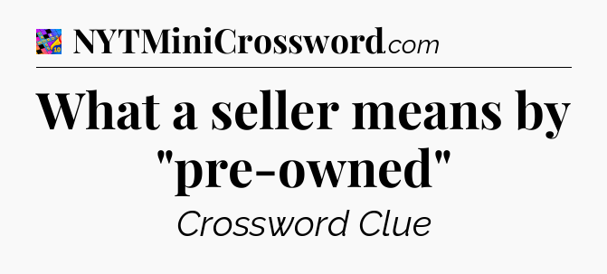 What a seller means by 