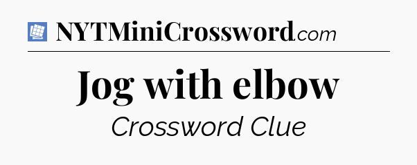 Jog with elbow Puzzle Page Crossword Clue