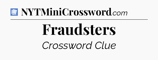 Fraudsters Puzzle Page Crossword Clue