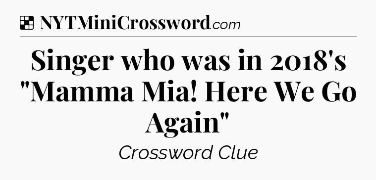 Solution: Singer who was in 2018's 