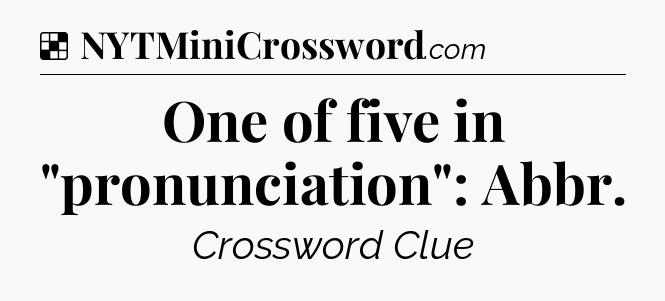 Solution: One of five in 