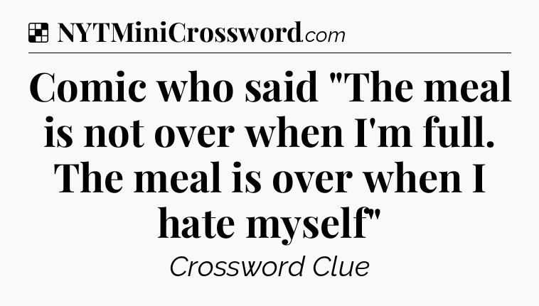 Solution: Comic who said 