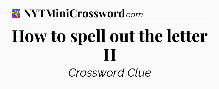 How to spell out the letter H Codycross
