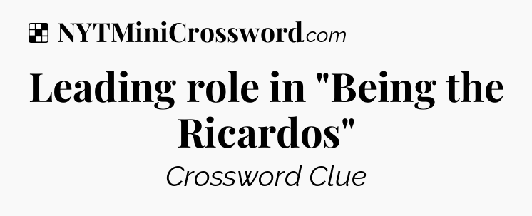 Solution: Leading role in 