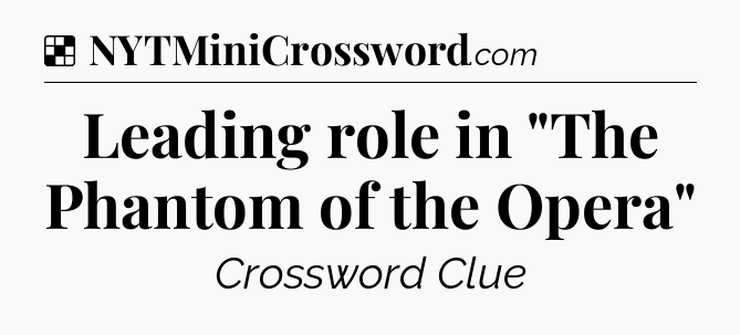 Solution: Leading role in 