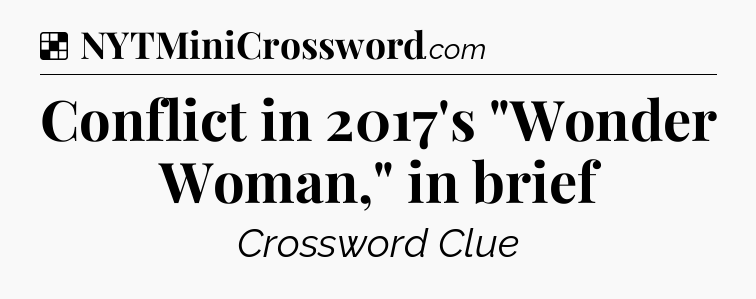 Solution: Conflict in 2017's 