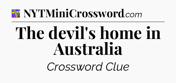 The devil's home in Australia Codycross