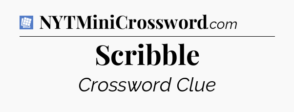 Scribble Puzzle Page Crossword Clue
