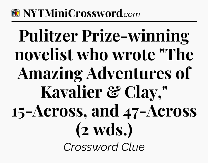 Pulitzer Prize-winning novelist who wrote 