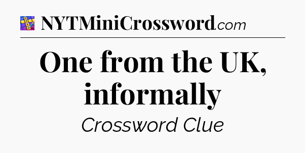 One from the UK, informally Codycross