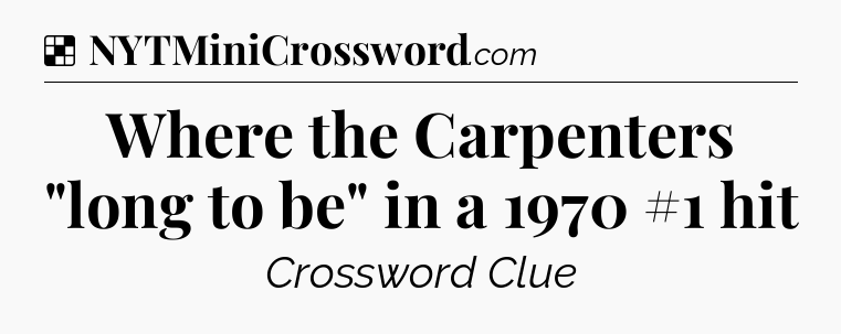 Solution: Where the Carpenters 