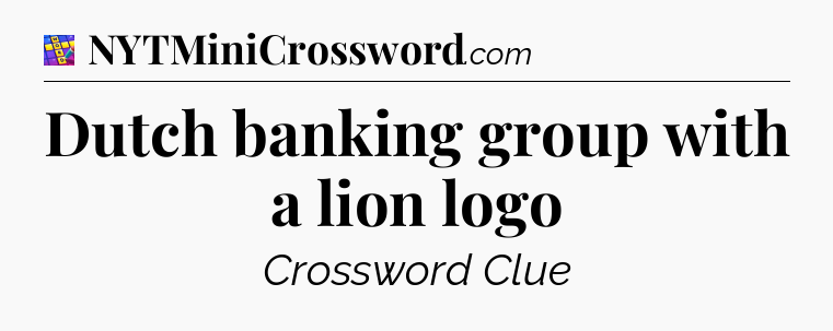 Dutch banking group with a lion logo Codycross