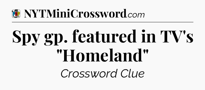 Spy gp. featured in TV's 