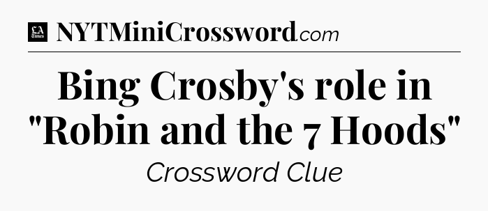 Bing Crosby's role in 