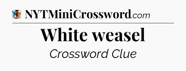 White weasel Crossword Clue