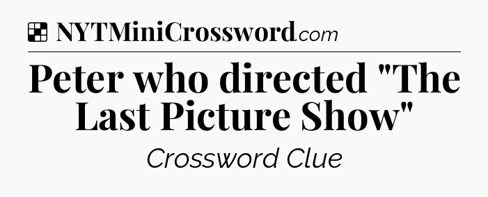 Solution: Peter who directed 