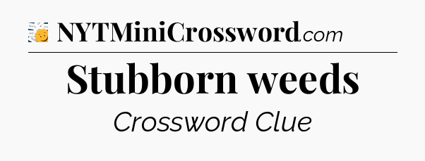 Stubborn weeds - 7 Little Words