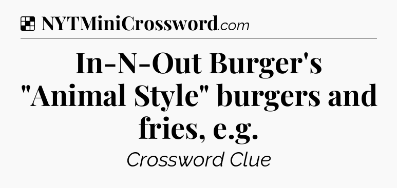 Solution: In-N-Out Burger's 