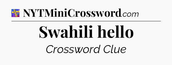 Swahili hello Codycross