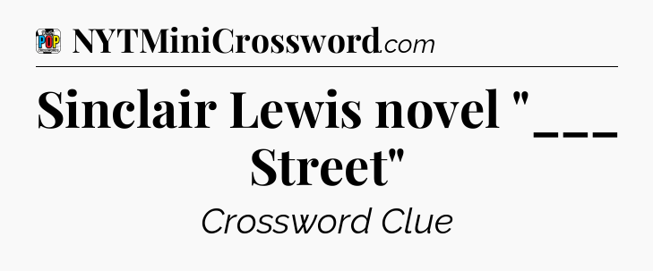 Sinclair Lewis novel 