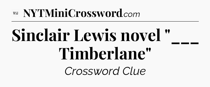 Sinclair Lewis novel 