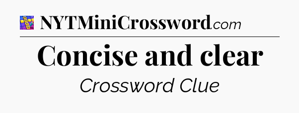 Concise and clear Codycross