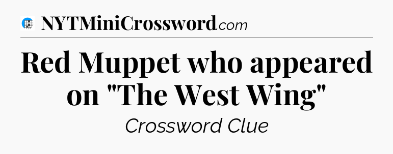 Red Muppet who appeared on 