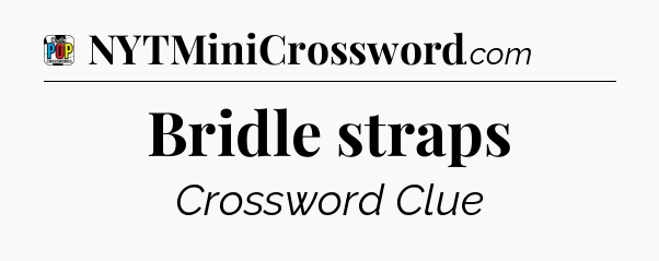 Bridle straps Crossword Clue