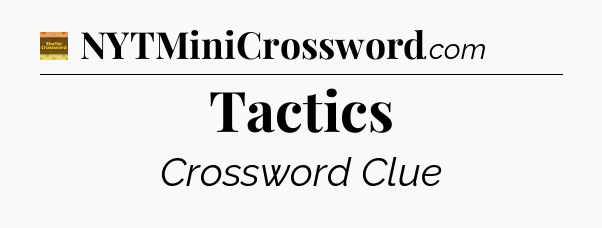 Tactics - Eugene Sheffer Crossword