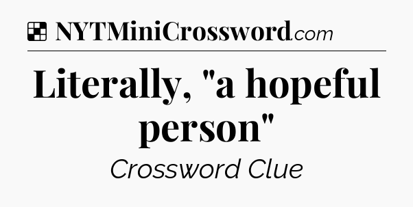 Solution: Literally, 