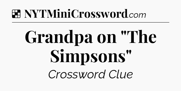 Solution: Grandpa on 