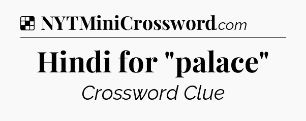 Solution: Hindi for 