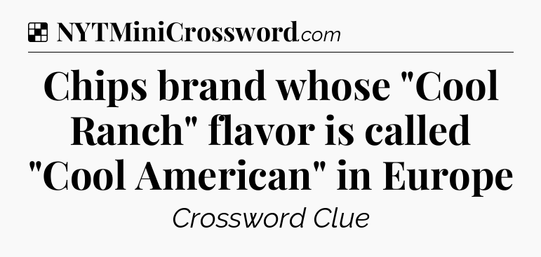 Solution: Chips brand whose 