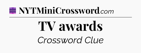 TV awards - Thomas Joseph Crossword