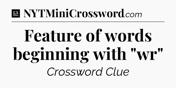 Feature of words beginning with 