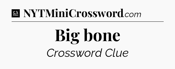 Big bone - LA Times Crossword