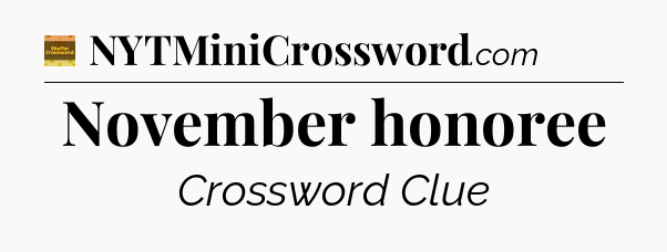 November honoree - Eugene Sheffer Crossword