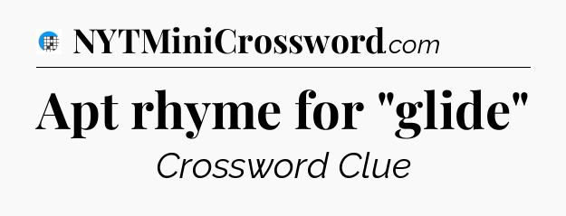 Apt rhyme for 