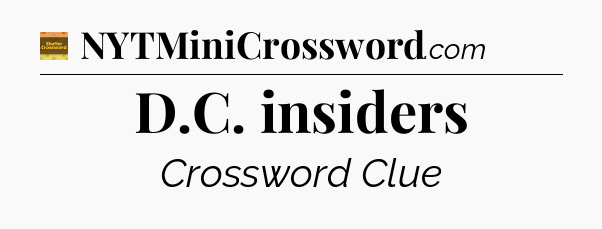 D.C. insiders - Eugene Sheffer Crossword